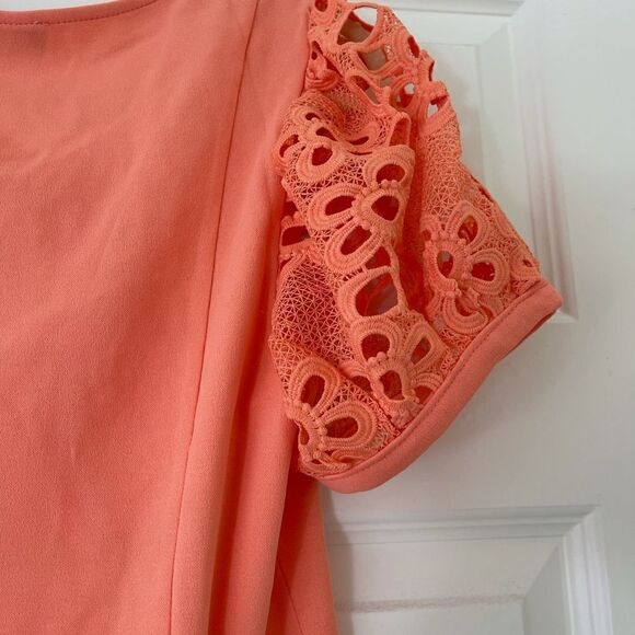 Coral knit sleeves top Shirt Blouse - Picture 10 of 13